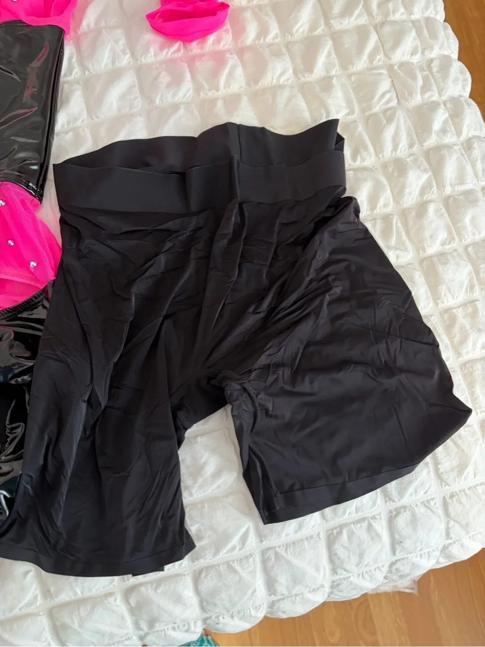 Women’s Black & Hot Pink Shine Bikini Top and Bottom Set